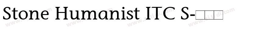 Stone Humanist ITC S字体转换